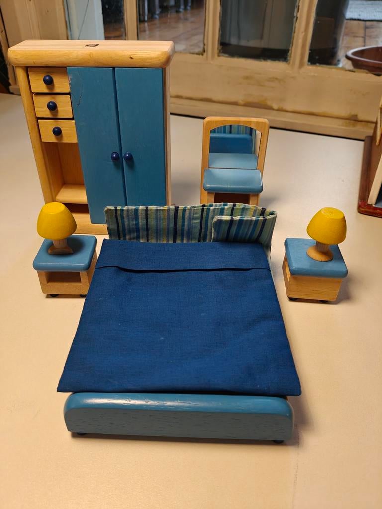 Pintoy Poppenhuis Slaapkamer Set, Ophalen of Verzenden, Zo goed als nieuw, Toebehoren