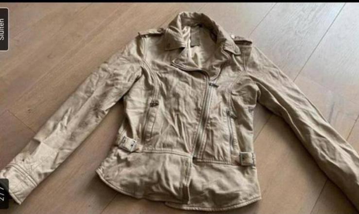 Arma jasje leer 40 biker, Maat 38/40 (M), Beige, Ophalen of Verzenden, Zo goed als nieuw