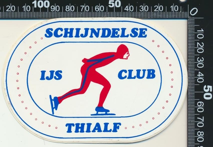 Sticker: Schijndelse IJsclub - Thialf, Ophalen of Verzenden, Zo goed als nieuw, Sport