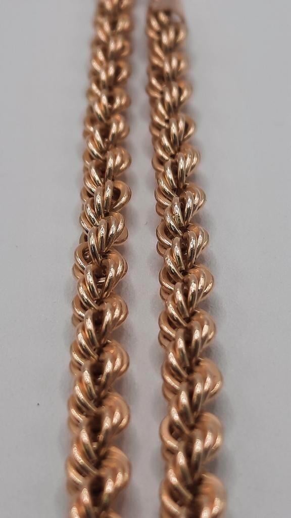 gouden rope ketting 14kt, Www.bredajuwelier.nl, Nieuw, Ophalen of Verzenden, Www.bredajuwelier.nl