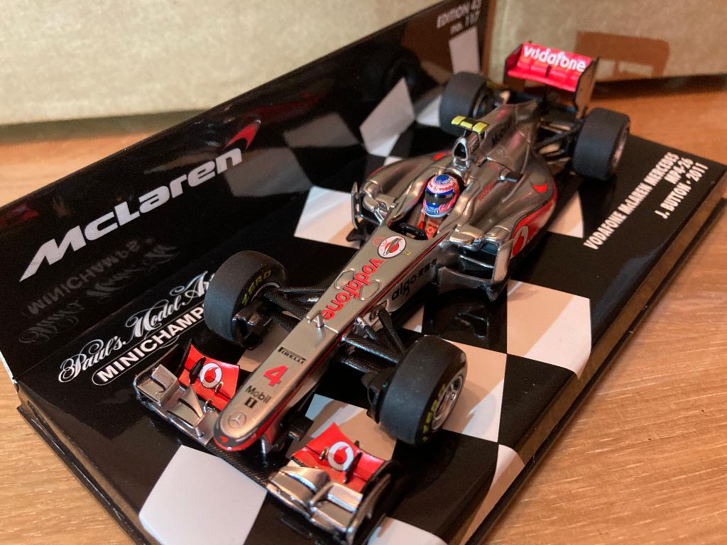 ✅ Jenson Button 1:43 Vodafone Mclaren Mercedes MP4-26 2011, Ophalen of Verzenden, Nieuw, Formule 1