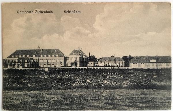 Schiedam 10 oude ansichtkaarten, Verzenden, 1940 tot 1960, Zuid-Holland