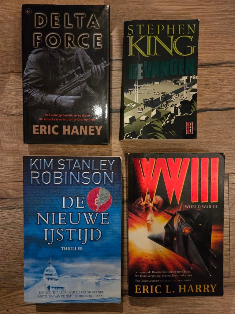 4 Boeken Collectie: Delta Force, Stephen King, etc., Boeken, Ophalen of Verzenden, Gelezen, Diverse Auteurs, Nederland
