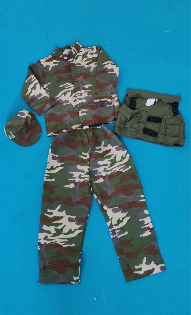 leger carnaval pak jongens, Ophalen of Verzenden, Zo goed als nieuw, 158 t/m 164, Jongen