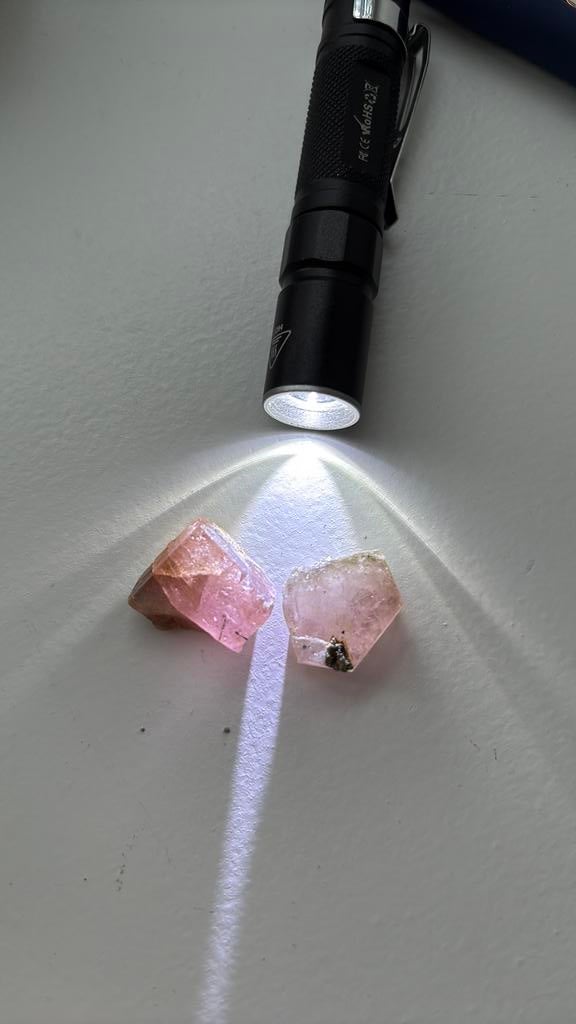 Roze Apatiet kristallen Pakistan, Verzenden, Mineraal