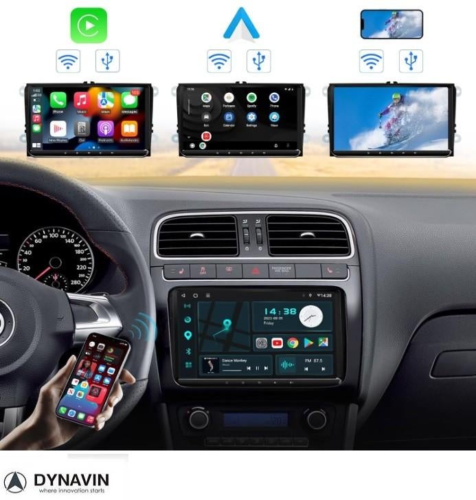 radio navigatie vw transporter T5 carkit android 15 carplay, Auto diversen, Autoradio's, Ophalen of Verzenden, Dynavin, Verkoop@inbouwnavigatie.com