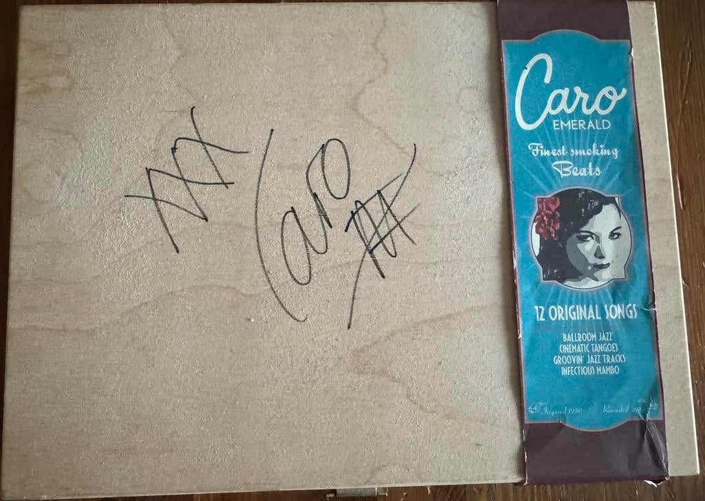 Caro Emerald promo Gernan Box met cd, dvd, sigaar, poster, Ophalen, Zo goed als nieuw, Boxset