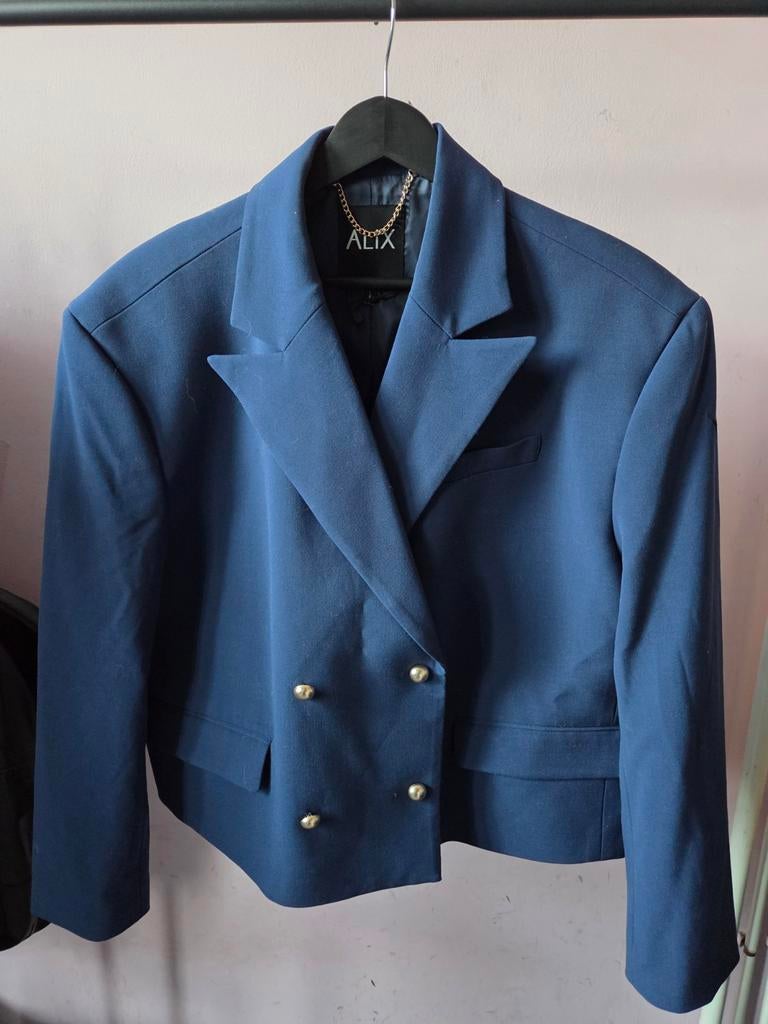 Alix the Label Blazer - Maat S Boxy Blazer zeer populair, Alix the Label, Blauw, Nieuw, Ophalen of Verzenden