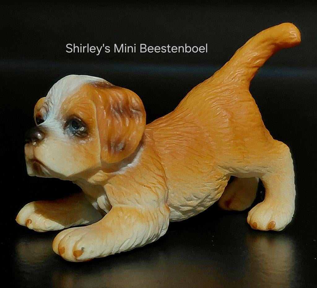 Schleich sint bernard puppy, Ophalen of Verzenden, Zo goed als nieuw, Hond of Kat, Beeldje of Figuurtje