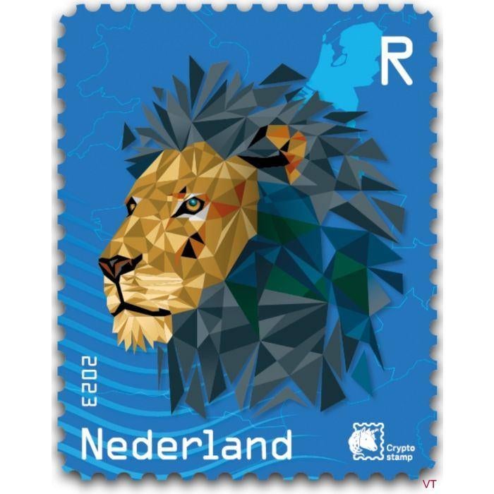 Crypto stamp Leeuw Blauw, Ophalen of Verzenden, Na 1940, Postfris