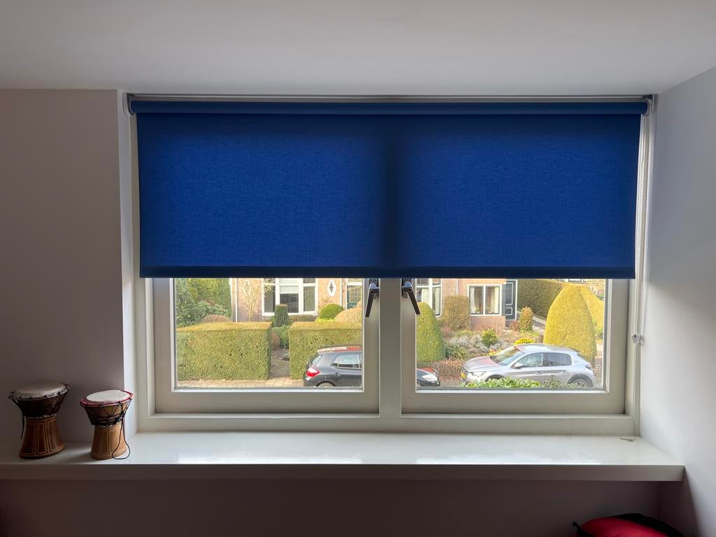 Nieuw rolgordijn 161cm breed x 107cm hoog, Ophalen, Blauw, 100 tot 150 cm, 150 tot 200 cm