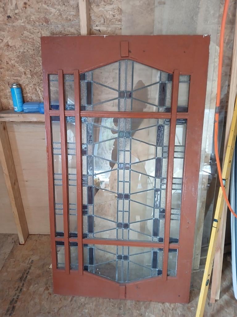 Glas in lood ramen, Doe-het-zelf en Verbouw, Glas en Ramen, Gevelraam of Ruit, Gebruikt, Minder dan 80 cm, Glas in lood