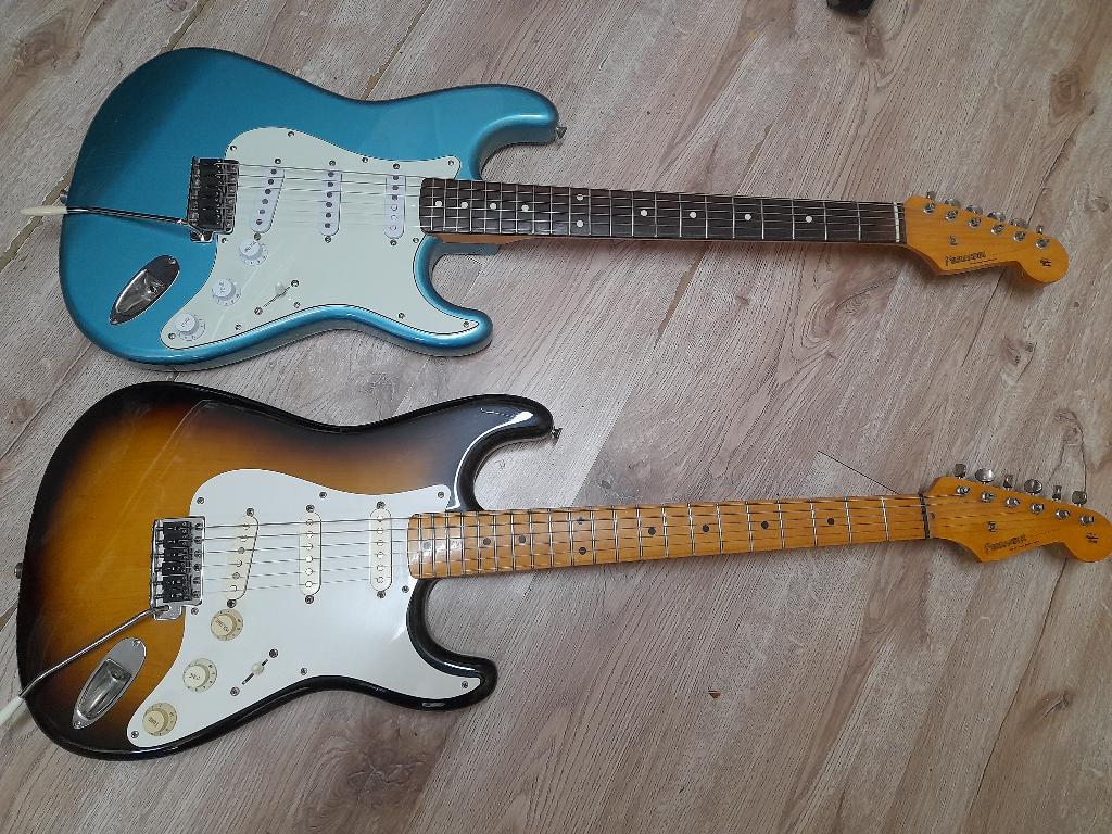 Fernandes revival Japan 1982 en SRV Charley, Ophalen of Verzenden, Gebruikt, Solid body, Overige merken
