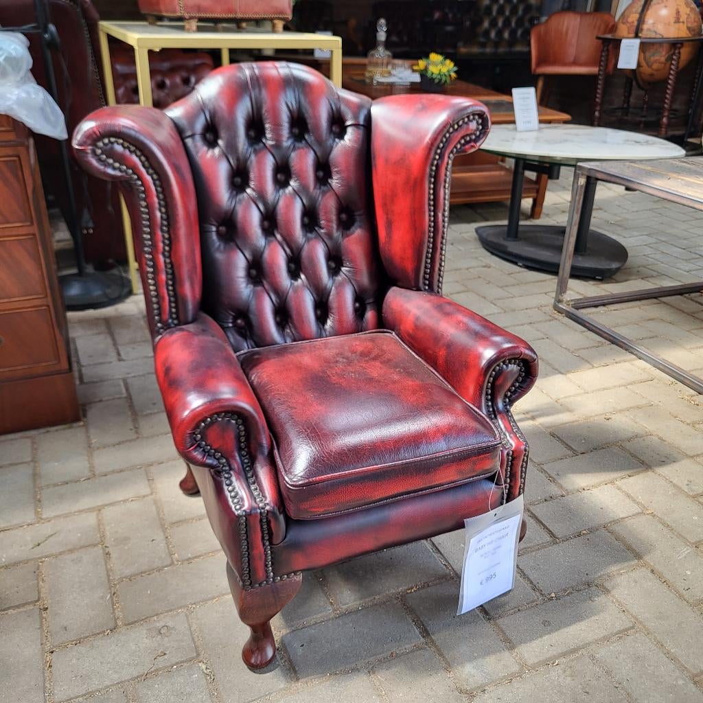 Uniek: Chesterfield baby chair. Fauteuil als kinderstoel, Ophalen, Gebruikt, Chesterfield, 75 tot 100 cm