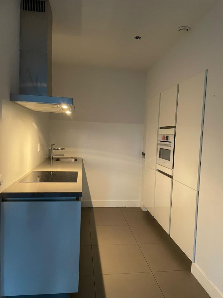 Dubbelwandige greeploze witte hoogglans keuken GEDEMONTEERD, Wit, Dubbelwandige keuken, Ophalen of Verzenden, Zo goed als nieuw