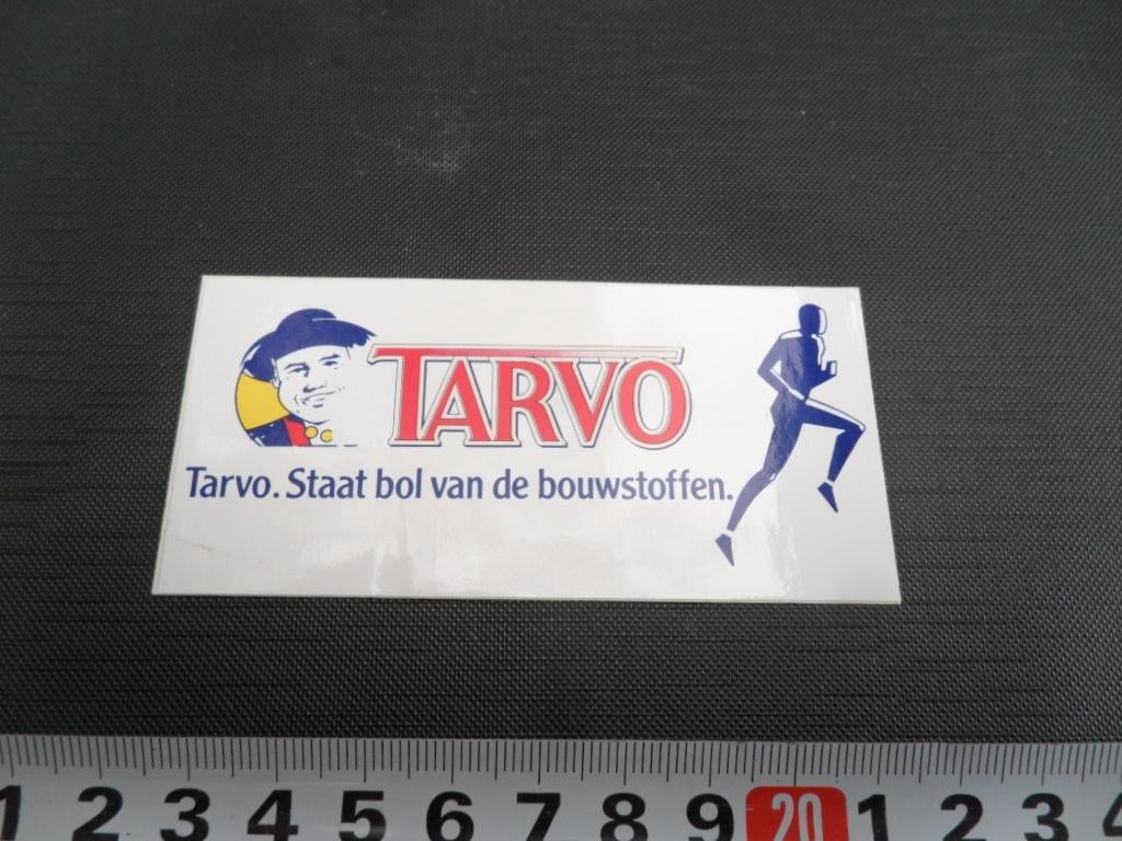 sticker TARVO. Staat bol van de bouwstoffen, Ophalen, Zo goed als nieuw