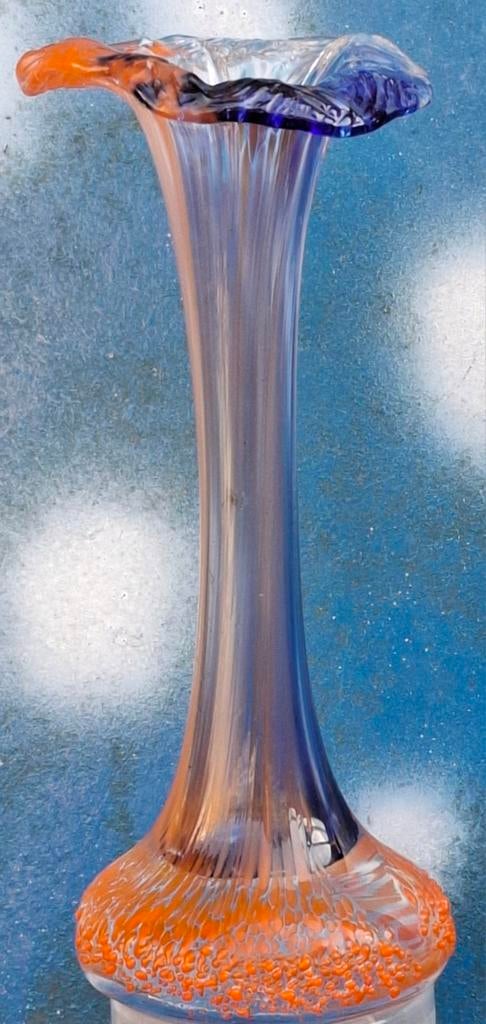 Vaas. Orchidee vaas. Solifleur.  Bohemian.  18 cm., Huis en Inrichting, Woonaccessoires | Vazen, Ophalen, Overige kleuren, Minder dan 50 cm