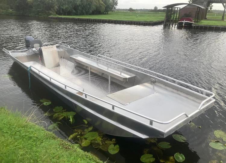 Aluminium platbodem, visboot, ponton, werkboot. (Nieuwbouw), Watersport en Boten, Vis- en Consoleboten, Nieuw, Aluminium, Ophalen of Verzenden