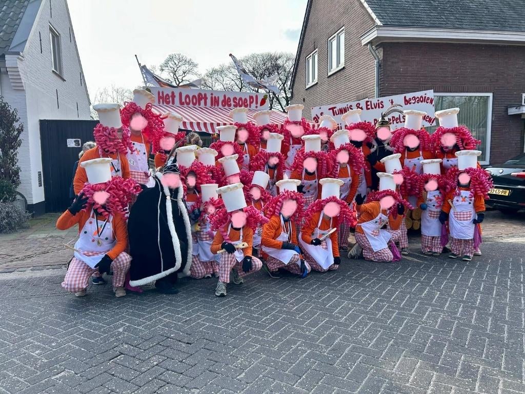 47x kokspakken loopgroep carnaval, Ophalen, Gebruikt, 110 t/m 116, Jongen of Meisje