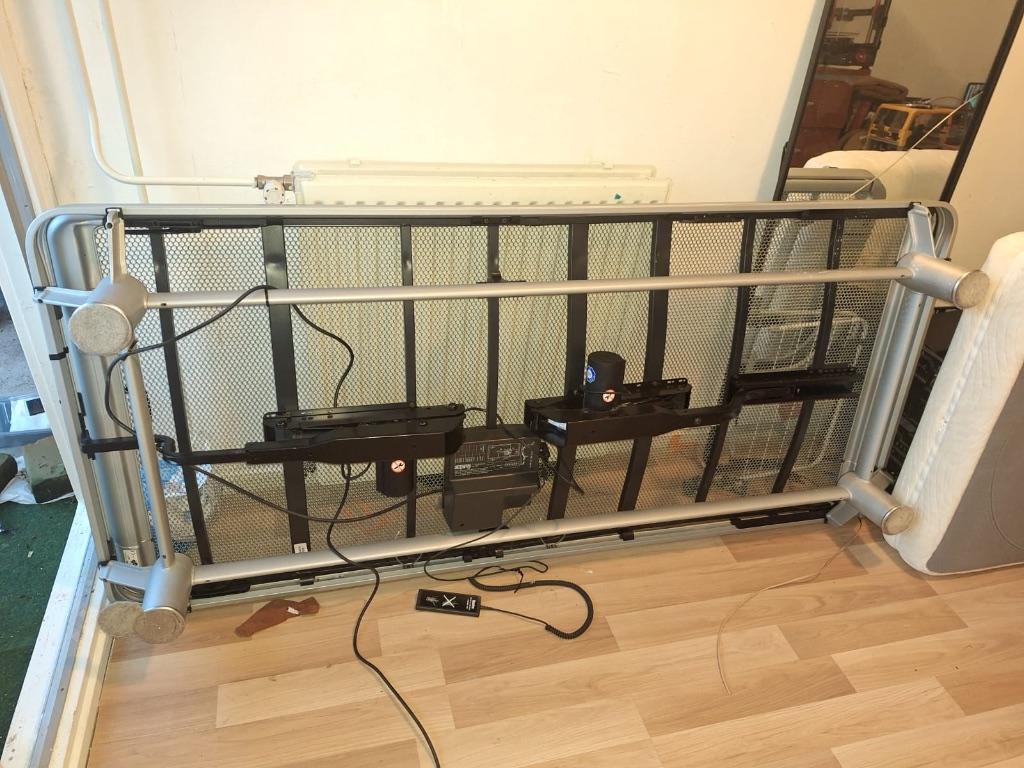 Auping electrisch verstelbaar bed, Ophalen, 90 cm, Eenpersoons, Metaal