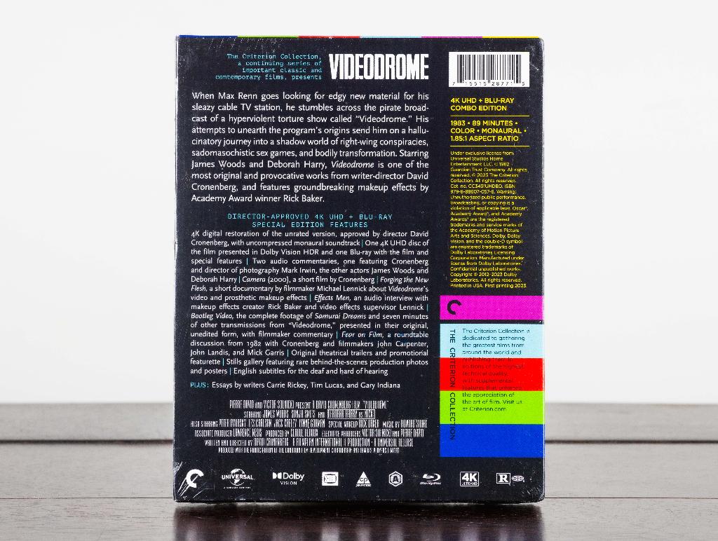 Videodrome 4K UHD + Blu-Ray (US Import) Criterion, Horror, -, -, Ophalen of Verzenden