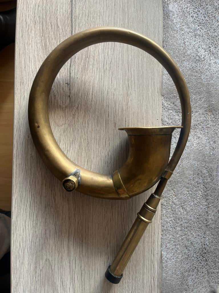 Oude koperen hoorn, Ophalen of Verzenden, Koper