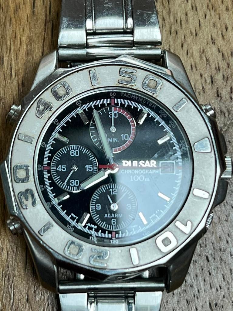 Mooi Pulsar chronograph  horloge met stalen band, Ophalen of Verzenden, Zo goed als nieuw, Staal, Overige merken