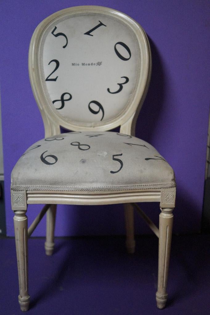 franse stoel, medaillon stoel Mio Mondo, Huis en Inrichting, Stoelen, Ophalen, Gebruikt, Frans, Wit