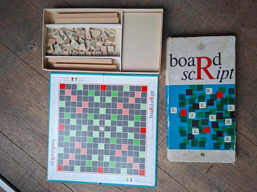 Losse onderdelen vintage Scrabble Boardscript, Ophalen of Verzenden, Zo goed als nieuw, Nvt, Nvt