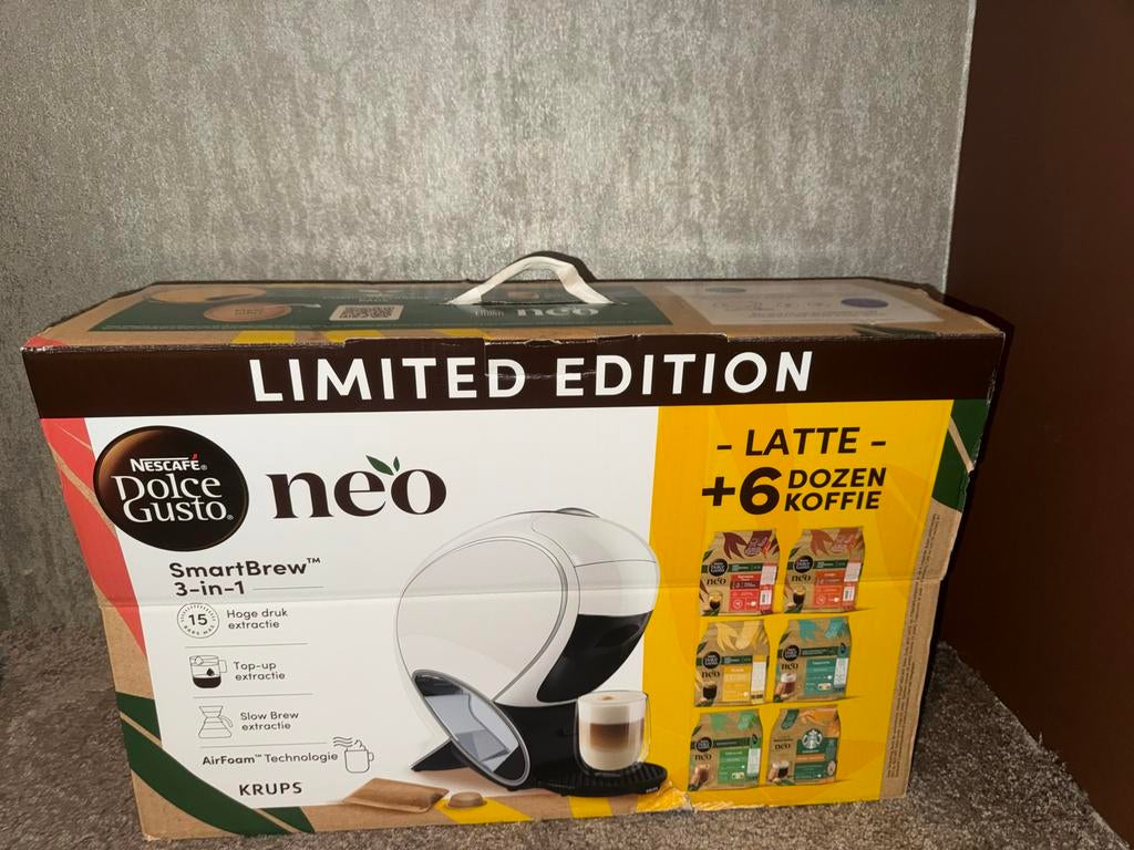 Nescafe Dolce Gusto Neo Limited Edition SmartBrew, Witgoed en Apparatuur, Ophalen of Verzenden, 1 kopje, Koffiepads en cups, Afneembaar waterreservoir