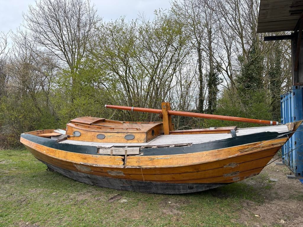 Houten zeilboot, te restaureren., Ophalen, Gebruikt, Diesel, Tourjacht of Cruiser