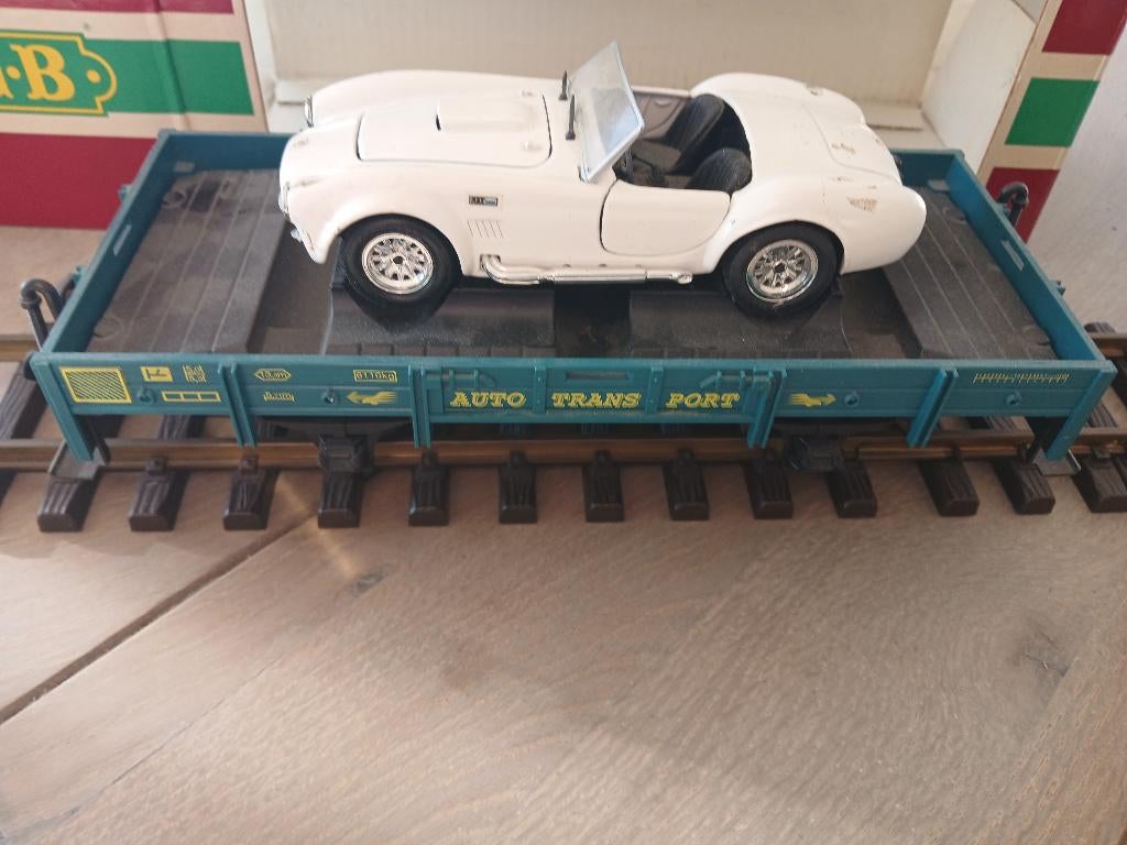 LGB transportwagon met auto, Hobby en Vrije tijd, Gebruikt, Gelijkstroom, Wagon, Ophalen of Verzenden