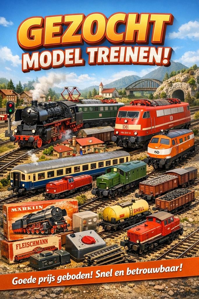 Gekocht/inkoop verzameling modeltreinen, Ophalen, Gelijkstroom, Fleischmann