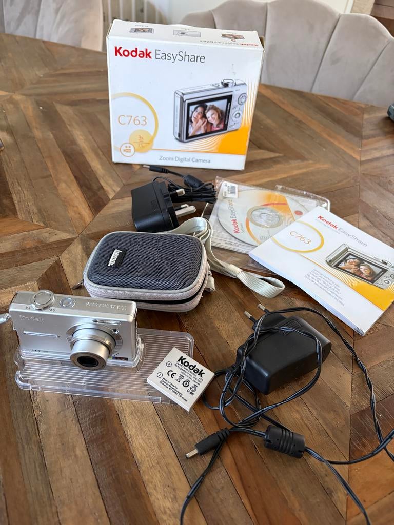 Kodak EasyShare C763 Digitale Camera met Accessoires, Gebruikt, Compact, Ophalen of Verzenden, Kodak