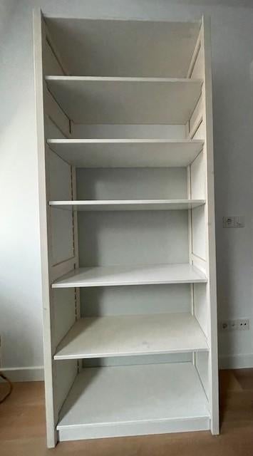 Lundia boekenkast wit, Ophalen, Met plank(en), Gebruikt, 200 cm of meer