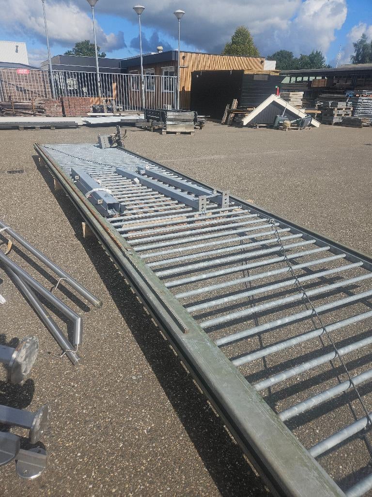 Schuifpoort toegangspoort poort gegalvaniseerd ( 178 ), Tuin en Terras, Tuinhekken en Hekwerk, Zo goed als nieuw, Nb, Nb, Nb