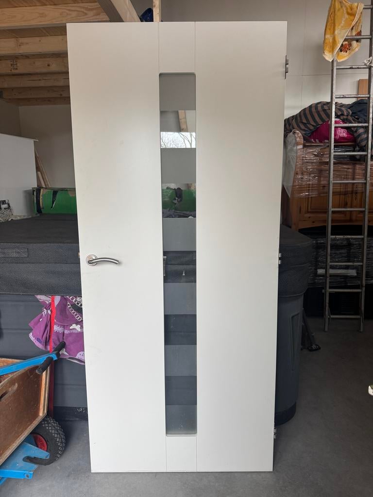 Binnendeur met glaspatroon - 88x201,5 cm, Doe-het-zelf en Verbouw, Deuren en Horren, Ophalen, Gebruikt, 80 tot 100 cm, Binnendeur