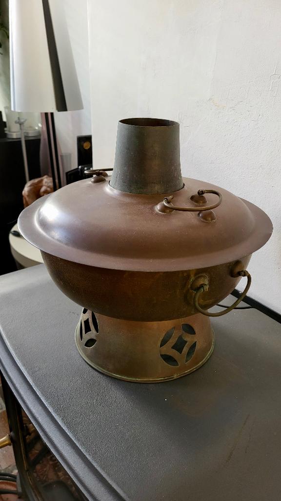 Mongolian Asian Hotpot Copper Brass ~ Vintage, Ophalen, Gebruikt, Overige materialen, Overige typen
