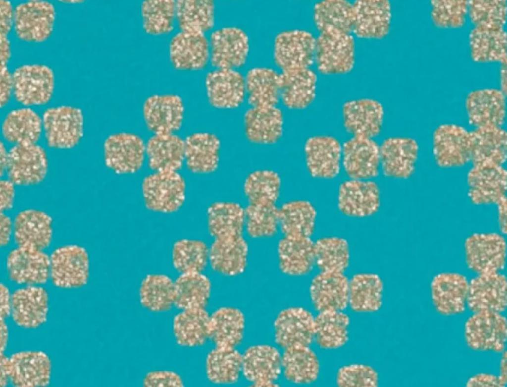 Behang,turquoise met metallic glans, NU per rol voor € 15, Ophalen, Minder dan 10 m², Blauw,  hotel chique, modern, luxe interieur, kleurrijke interieurs.