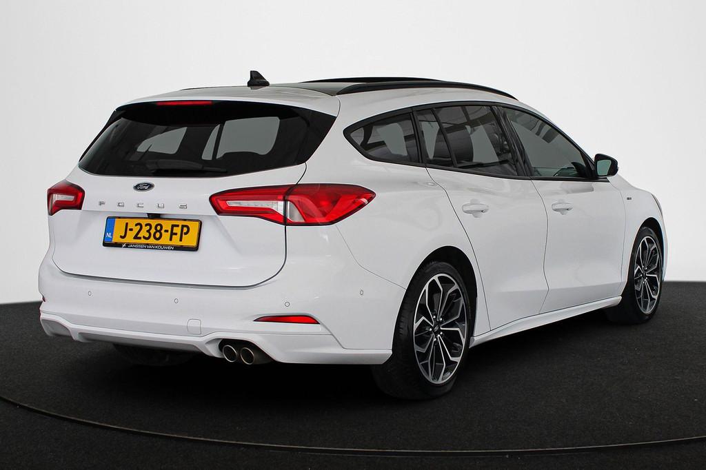 Ford Focus Wagon 1.0 EcoBoost ST Line Business Panoramadak L, Gebruikt, 1283 kg, Wit, Origineel Nederlands