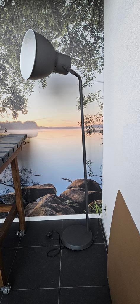 IKEA Hektar Vloerlamp - Donkergrijs, Industrieel Design, Gebruikt, Ophalen of Verzenden, Metaal, 150 tot 200 cm