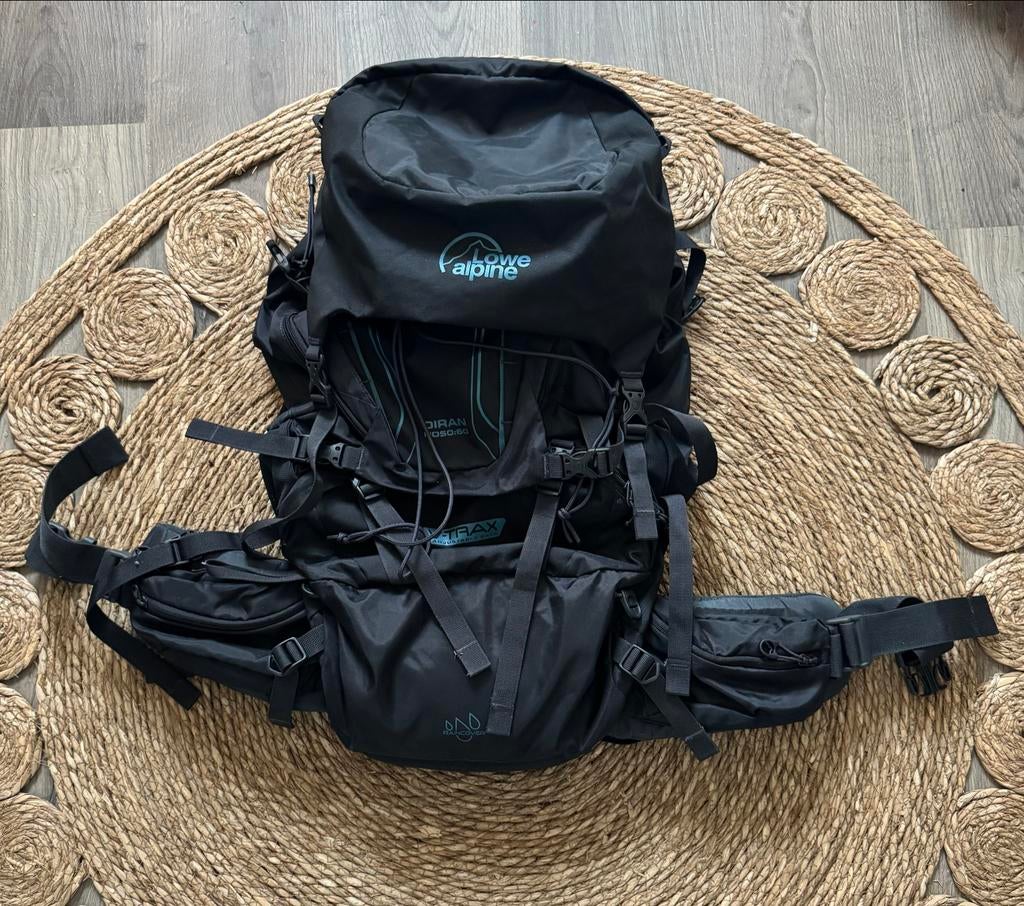 Lowe Alpine Dirran 50:60 backpack rugzak - Zwart, Ophalen, Zo goed als nieuw, Rugzak