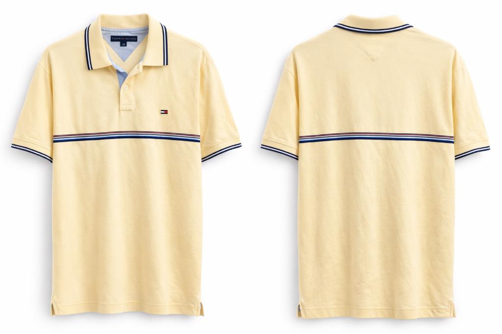 Tommy Hilfiger Yellow Polo Shirt  Embroidered Logo |, Maat 52/54 (L), Geel, Tommy Hilfiger, Ophalen of Verzenden