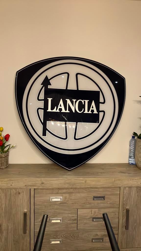 Reclamebord Lancia, Ophalen of Verzenden, Zo goed als nieuw, Reclamebord