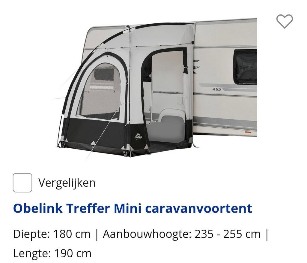 Obelink mini treffer voortent, Ophalen of Verzenden