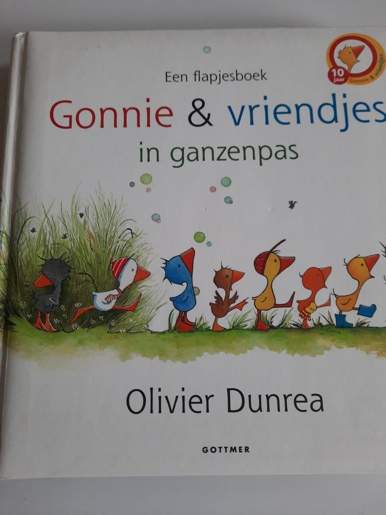 Gonnie & vriendjes in ganzenpas' is een dik kartonboek ZGAN, Ophalen of Verzenden, Zo goed als nieuw, Fictie algemeen