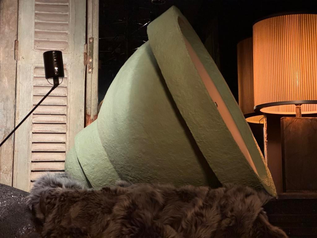 MOOOI zeer grote Salago design hanglamp vloer lamp groen, Overige materialen, 50 tot 75 cm, |, Ophalen of Verzenden