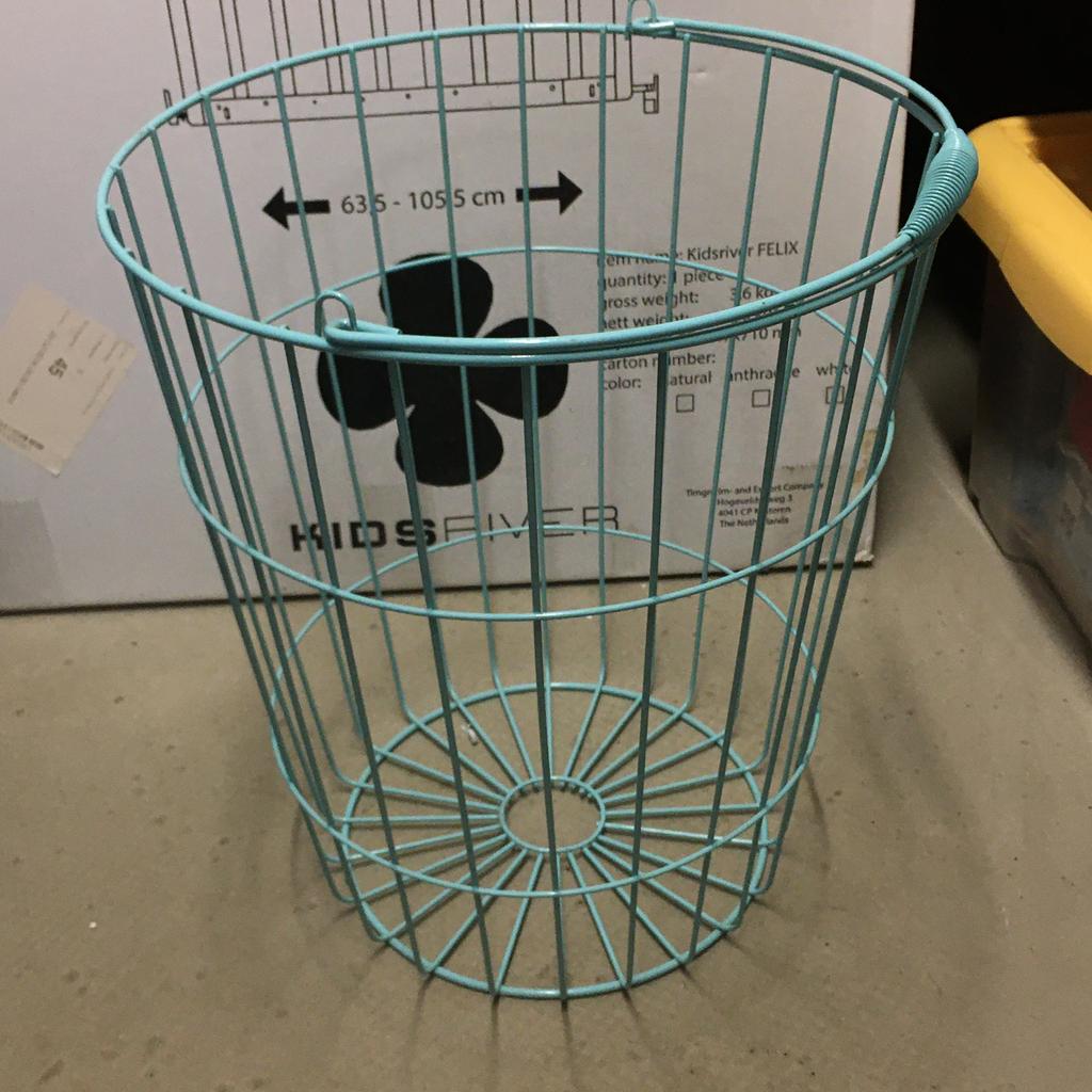 Stalen Draadmand Aaardappelmand Turquoise, Ophalen of Verzenden, Zo goed als nieuw, Rond, Overige materialen