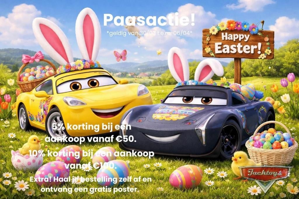 Disney Pixar Cars PAASACTIE!!!, Ophalen of Verzenden, Nieuw