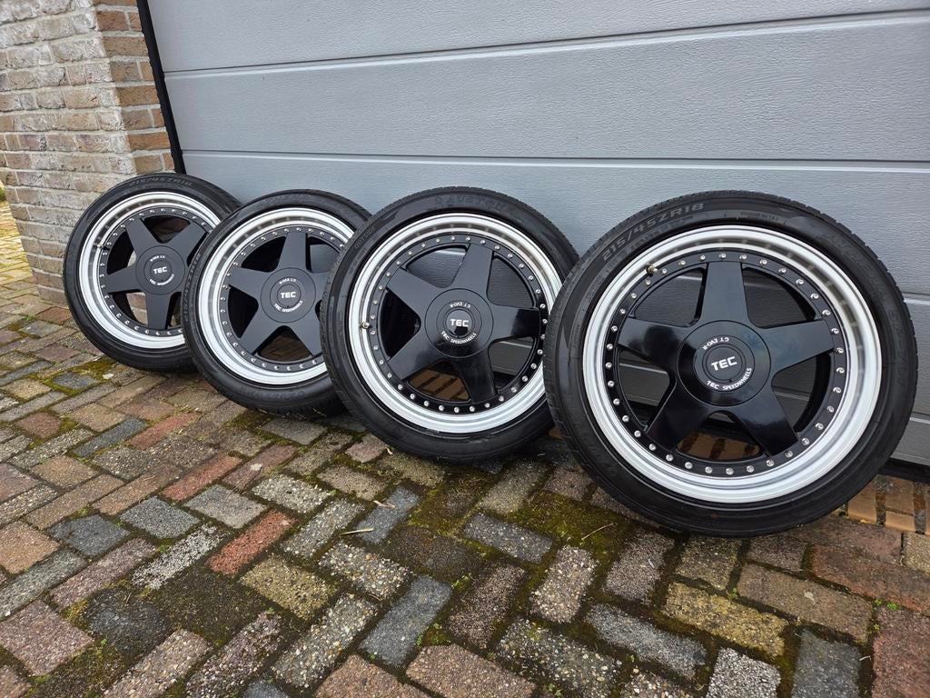 TEC Speedwheels 18 inch velgen met zomerbanden, Auto-onderdelen, Banden en Velgen, Ophalen, 18 inch, Banden en Velgen, Personenwagen